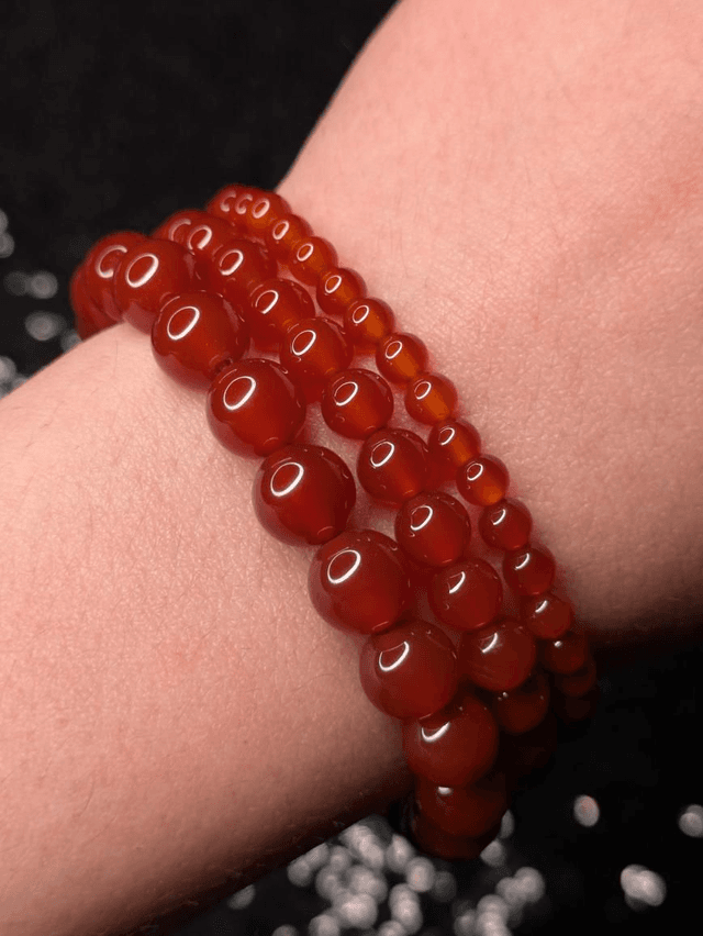 Bracelet agate rouge