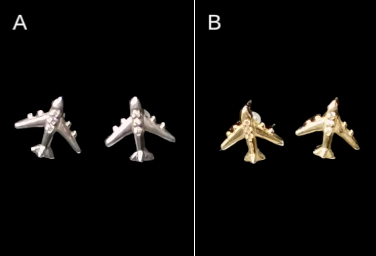 Boucles d'oreilles avion